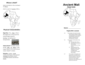 Ancient Mali Where is Mali? Physical Characteristics
