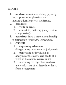 9/4/2015 analyze compose correlate: