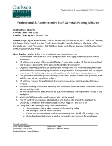 Professional &amp; Administrative Staff General Meeting Minutes