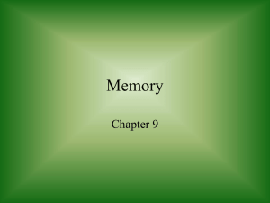 Memory Chapter 9