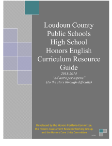 Loudoun County Public Schools High School Honors English