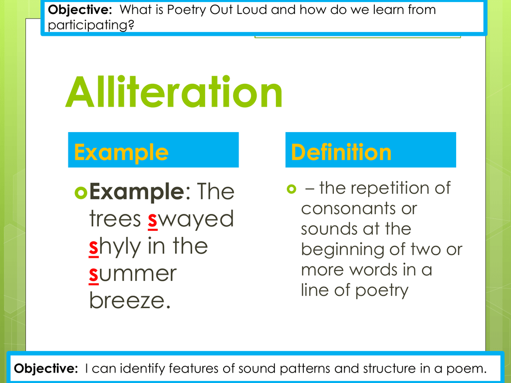 Alliteration Examples In Literature