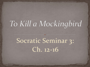 Socratic Seminar 3: Ch. 12-16
