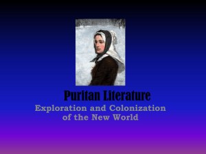 Puritan Literature Exploration and Colonization of the New World