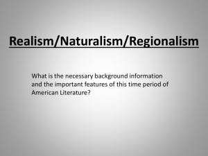 Realism/Naturalism/Regionalism