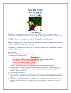 Monday Memo Mr. Palumbo May 9, 2016 -Class Agenda-
