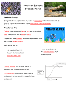 Population Ecology &amp; Symbiosis Notes  Population Ecology