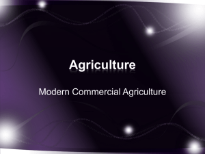 Agriculture Modern Commercial Agriculture