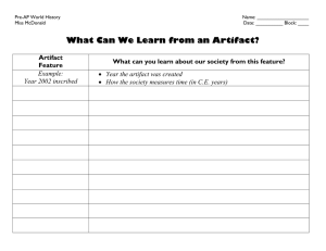 What Can We Learn from an Artifact? Artifact