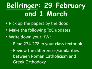 Bellringer: 29 February and 1 March