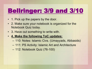 Bellringer: 3/9 and 3/10