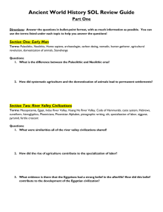 Ancient World History SOL Review Guide Part One