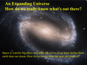 An Expanding Universe How do we really know what's out there?