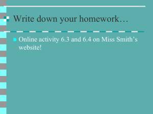 Write down your homework… website! 