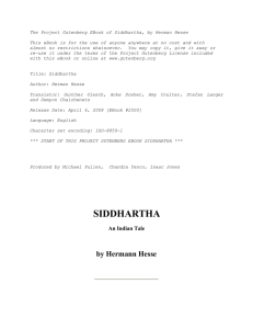 The Project Gutenberg EBook of Siddhartha, by Herman Hesse