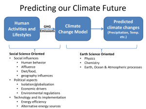 Predicting our Climate Future Predicted Human Climate