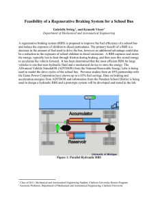 Feasibility of a Regenerative Braking System for a School Bus