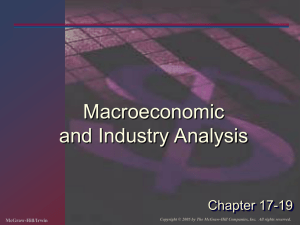Macroeconomic and Industry Analysis Chapter 17-19 McGraw-Hill/Irwin