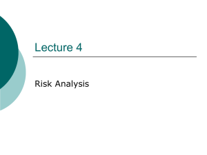 Lecture 4 Risk Analysis