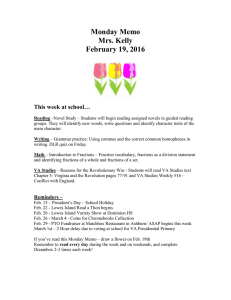 Monday Memo Mrs. Kelly February 19, 2016