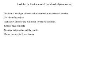Module (2): Environmental (neoclassical) economics: