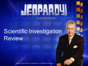 Scientific Investigation Review