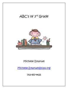 ABC’s of 3 Grade  Michelle Emanuel