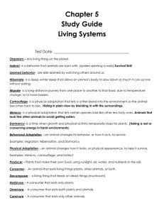 Chapter 5 Study Guide Living Systems