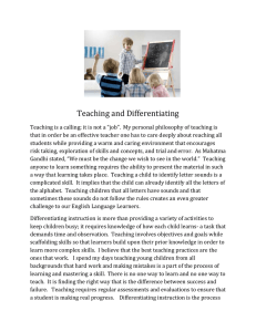 Teaching and Differentiating