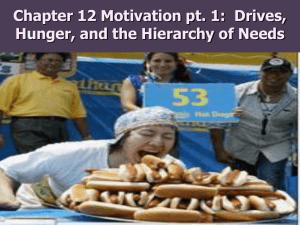 Chapter 12 Motivation pt. 1:  Drives,