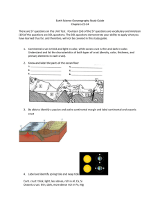 Earth Science Oceanography Study Guide Chapters 22-24
