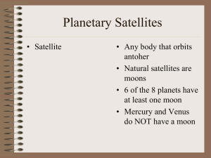 Planetary Satellites
