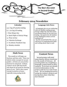 February 2014 Newsletter Calendar Language Arts News