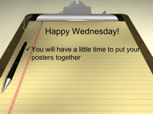 Happy Wednesday! You will have a little time to put your