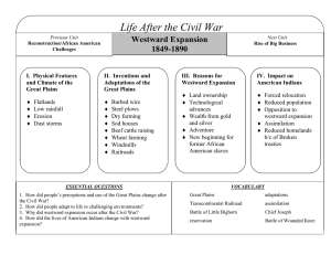 Life After the Civil War Westward Expansion 1849-1890