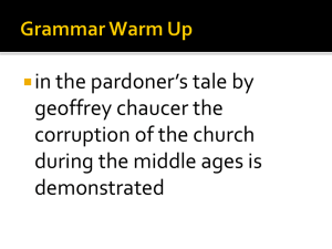 in the pardoner’s tale by geoffrey chaucer the corruption of the church