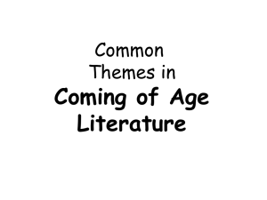 Coming of Age Literature Common Themes in