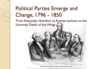 Political Parties Emerge and Change, 1796 - 1850