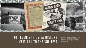 101 EVENTS IN US-VA HISTORY CRITICAL TO THE SOL TEST