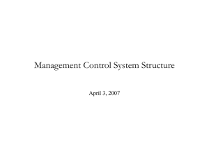 Management Control System Structure April 3, 2007