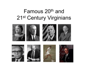 Famous 20 and 21 Century Virginians