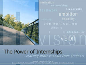 The Power of Internships ambition