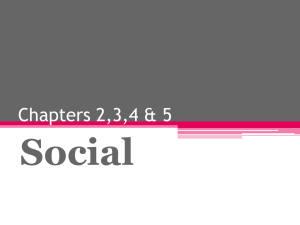 Social Chapters 2,3,4 &amp; 5
