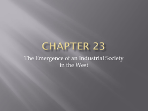 The Emergence of an Industrial Society in the West