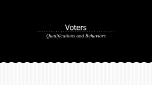 Voters Qualifications and Behaviors