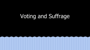 Voting and Suffrage