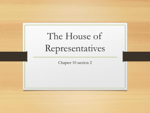 The House of Representatives Chapter 10 section 2