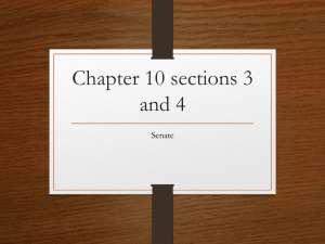 Chapter 10 sections 3 and 4 Senate