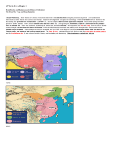 AP World-Brown-Chapter 12  Reunification and Renaissance in Chinese Civilization: