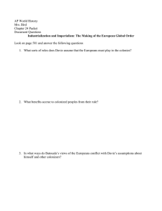 AP World History Mrs. Bird Chapter 24 Packet Document Questions